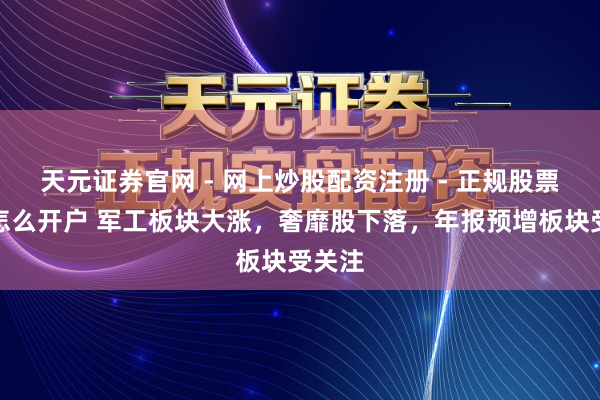 天元证券官网 - 网上炒股配资注册 - 正规股票杠杆怎么开户 军工板块大涨，奢靡股下落，年报预增板块受关注