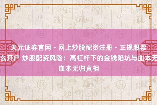 天元证券官网 - 网上炒股配资注册 - 正规股票杠杆怎么开户 炒股配资风险：高杠杆下的金钱陷坑与血本无归真相