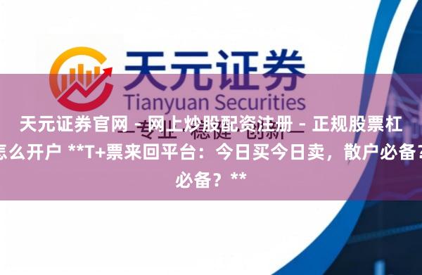 天元证券官网 - 网上炒股配资注册 - 正规股票杠杆怎么开户 **T+票来回平台：今日买今日卖，散户必备？**