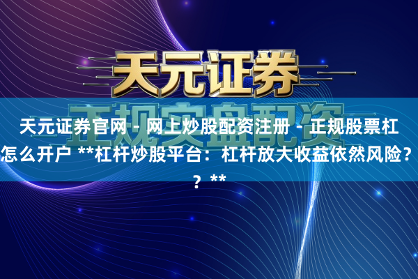 天元证券官网 - 网上炒股配资注册 - 正规股票杠杆怎么开户 **杠杆炒股平台：杠杆放大收益依然风险？**
