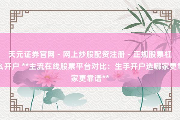 天元证券官网 - 网上炒股配资注册 - 正规股票杠杆怎么开户 **主流在线股票平台对比：生手开户选哪家更靠谱**